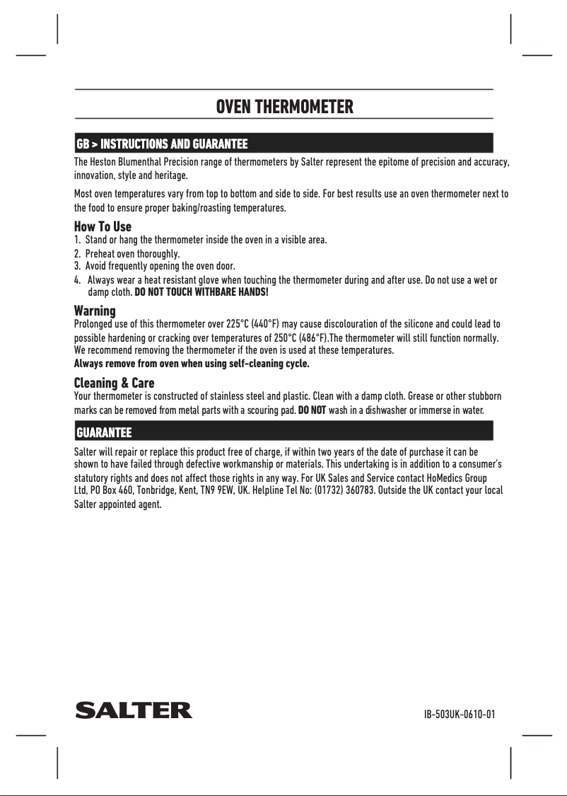Image de la première page du manuel de l'appareil 503