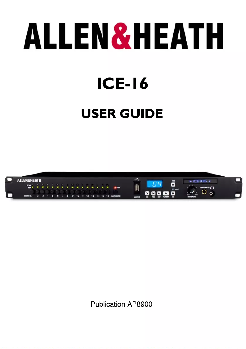 Imagen de la primera página del manual del dispositivo ICE-16