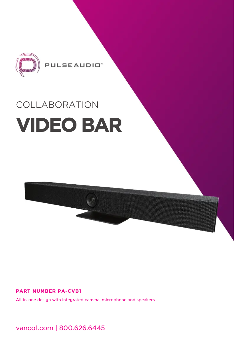 Page 1 de la notice Manuel utilisateur PulseAudio PA-CVB1