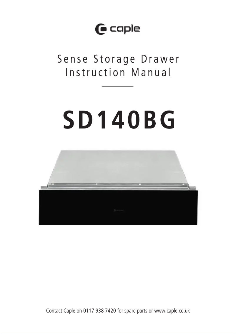 Image de la première page du manuel de l'appareil SD140BG