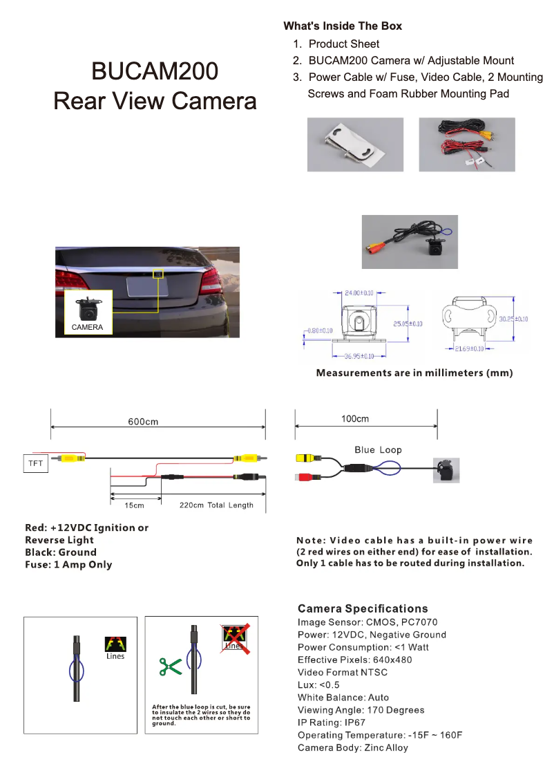 Image de la première page du manuel de l'appareil BUCAM200