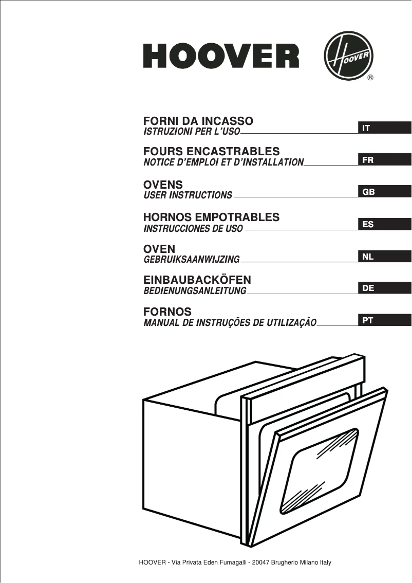 Page n°1 - Manuel utilisateur Hoover HOS558 PPX