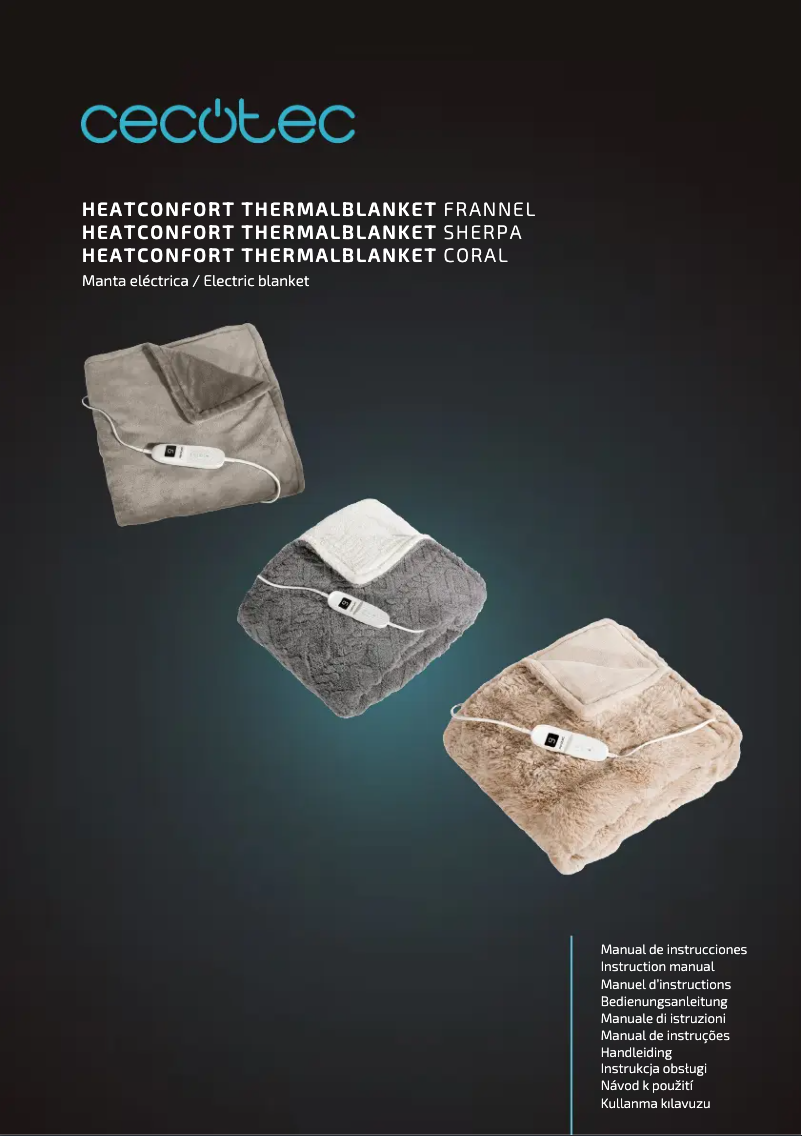 Image de la première page du manuel de l'appareil HeatConfort ThermalBlanket Cora