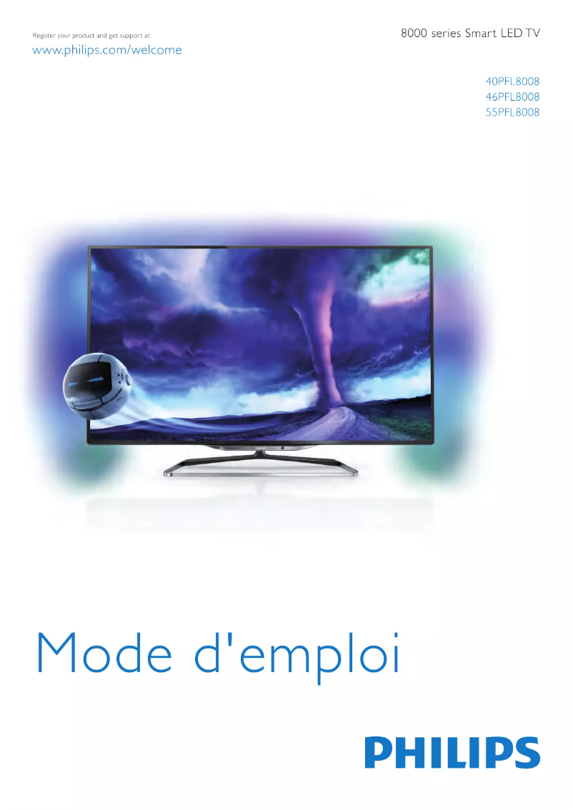 Page n°1 - Manuel utilisateur Philips 55PFL8008K