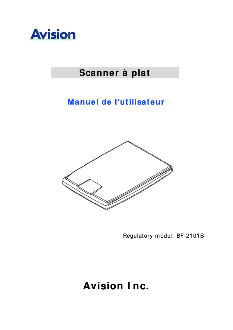 Página 1 del manual Manual de usuario Avision FB25