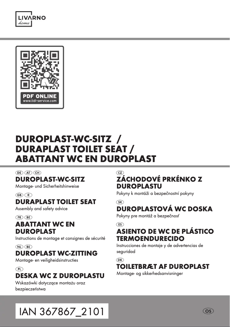 Page 1 de la notice Manuel utilisateur Livarno Lux HG08047A