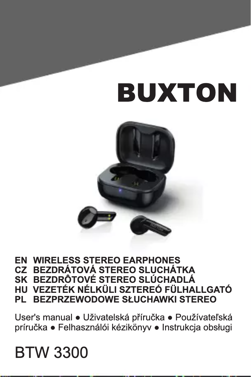 Image de la première page du manuel de l'appareil BTW 3300