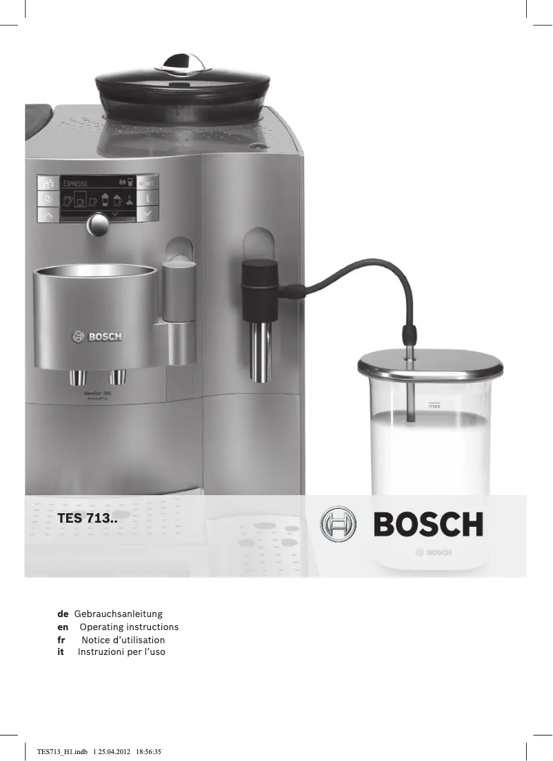 Page n°1 - Manuel utilisateur Bosch TES713F1DE