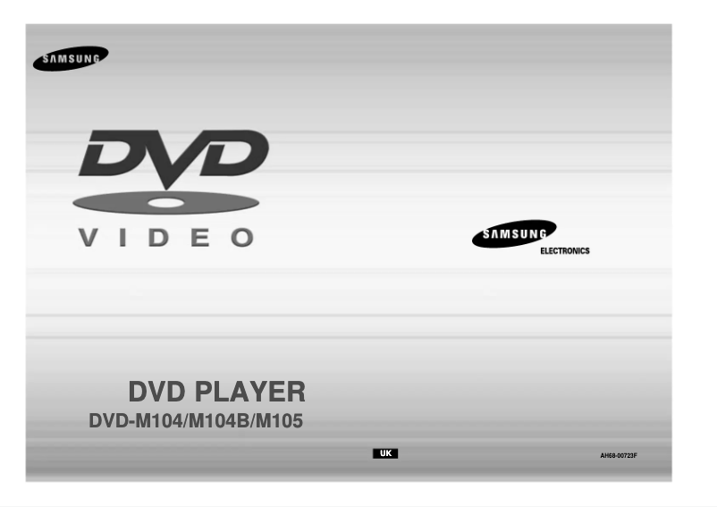 Page n°1 - Manuel utilisateur Samsung DVD-M104B