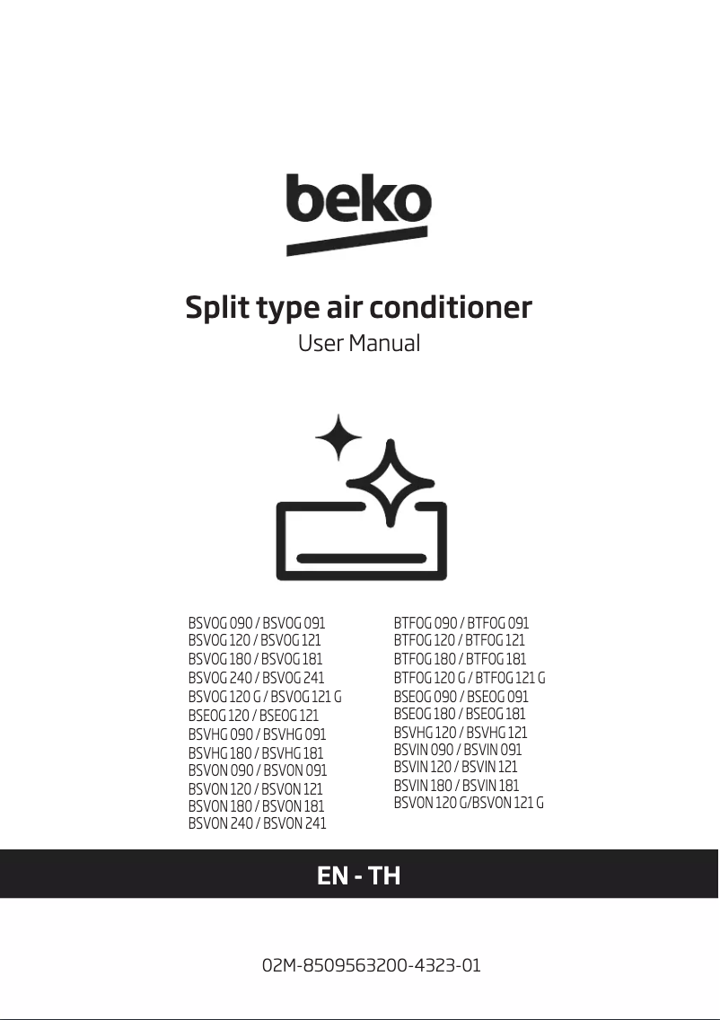 Page 1 de la notice Manuel utilisateur Beko BSVON 240