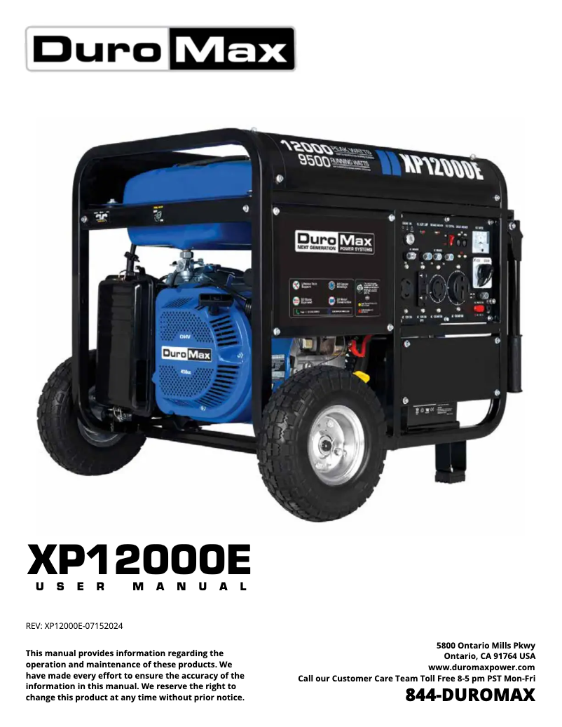 Image de la première page du manuel de l'appareil XP12000E