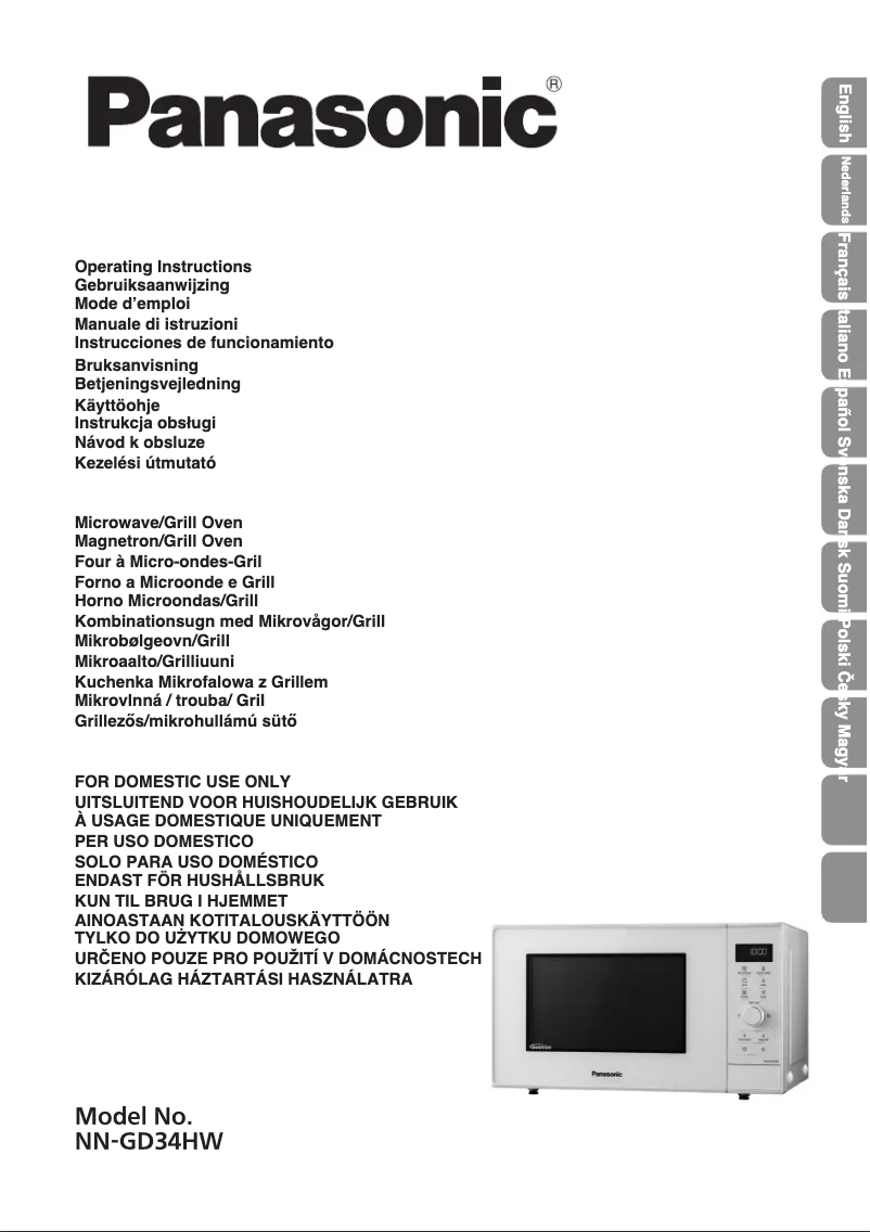 Page 1 de la notice Manuel utilisateur Panasonic NN-GD34