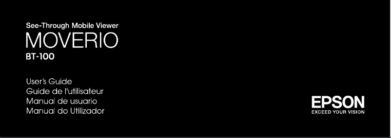 First page image of the manual for MOVERIO BT200