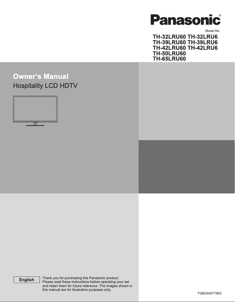Imagen de la primera página del manual del dispositivo TH-39LRU6