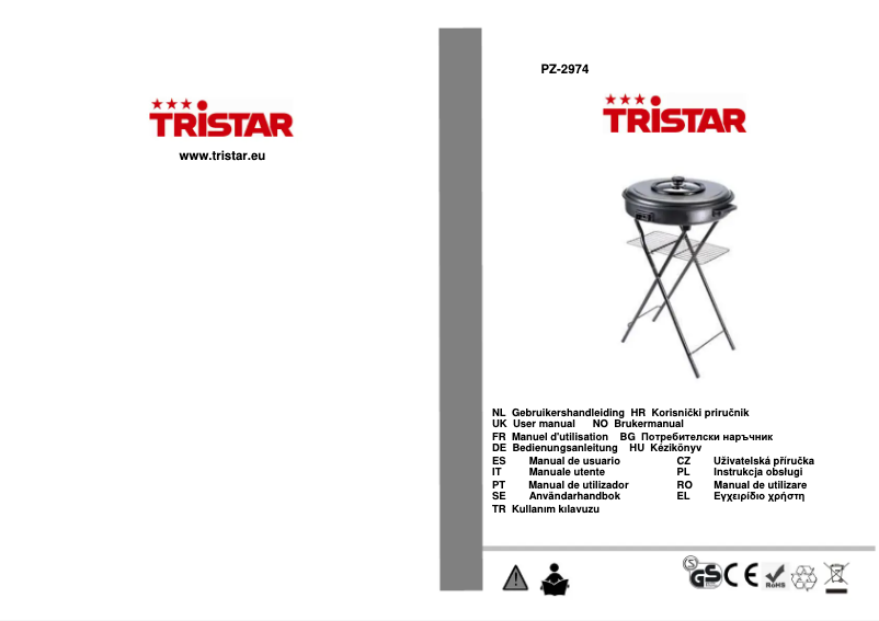 Page n°1 - Manuel utilisateur TriStar PZ-2974