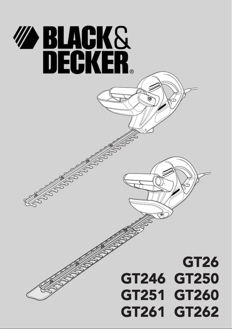 Page n°1 - Manuel utilisateur Black & Decker GT250