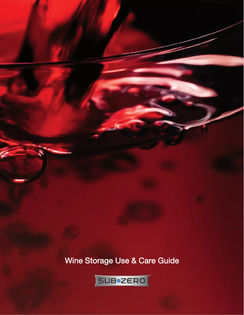 Page 1 de la notice Manuel utilisateur Sub-Zero BW30