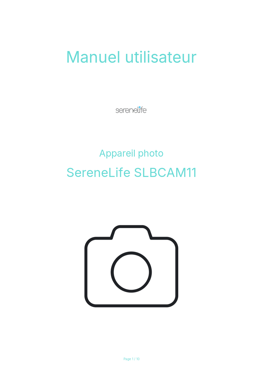 Image de la première page du manuel de l'appareil SLBCAM11