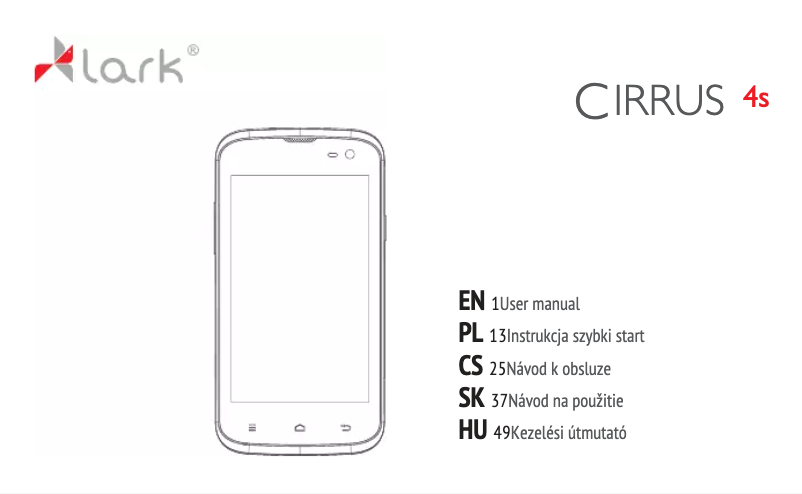 Page n°1 - Manuel utilisateur Lark Cirrus 4s