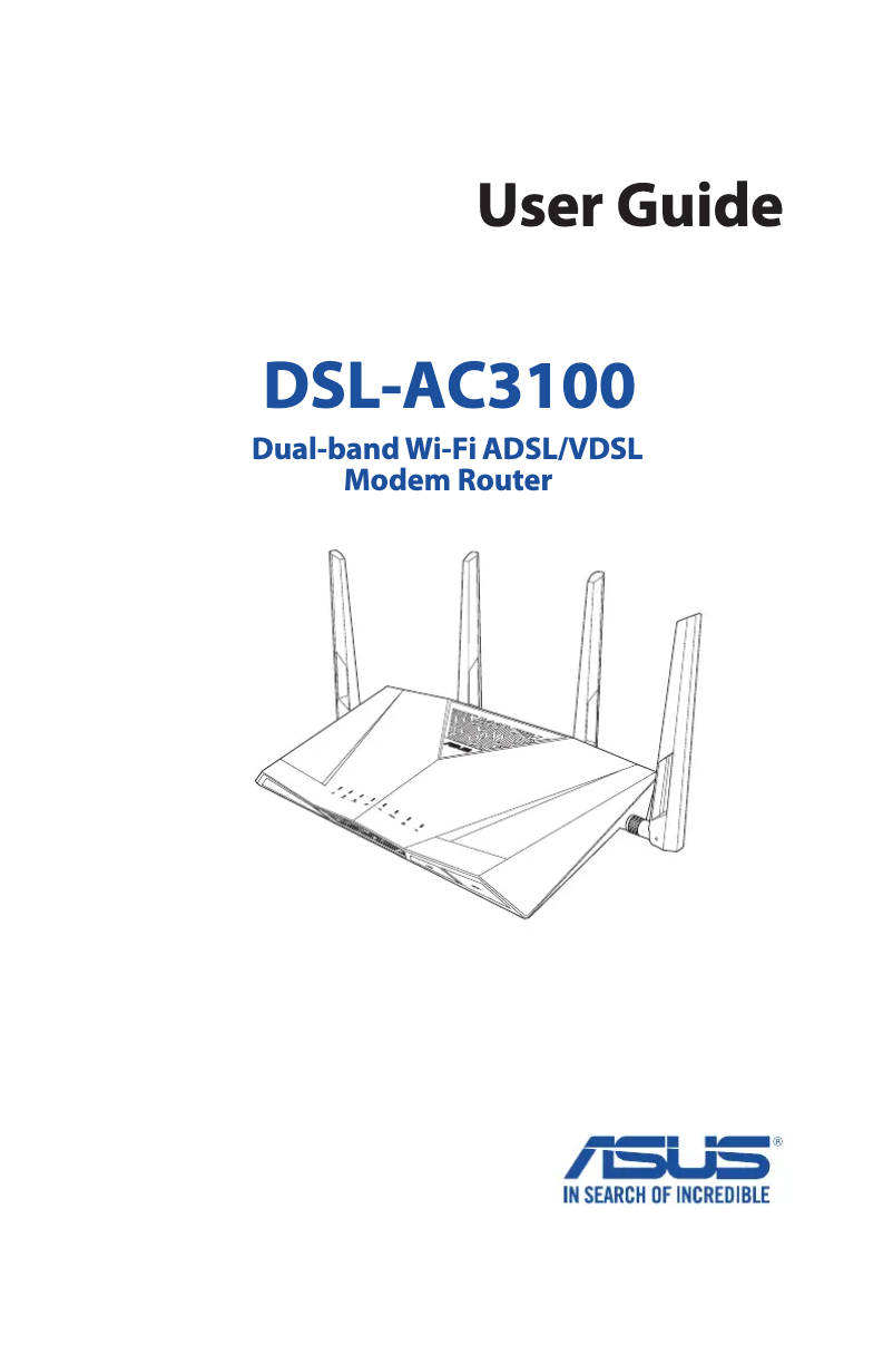 Page 1 de la notice Manuel utilisateur Asus DSL-AC3100