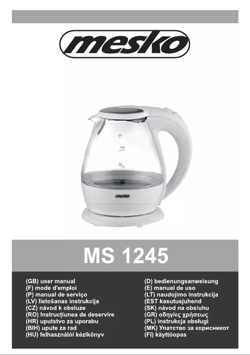 Image de la première page du manuel de l'appareil MS 1245