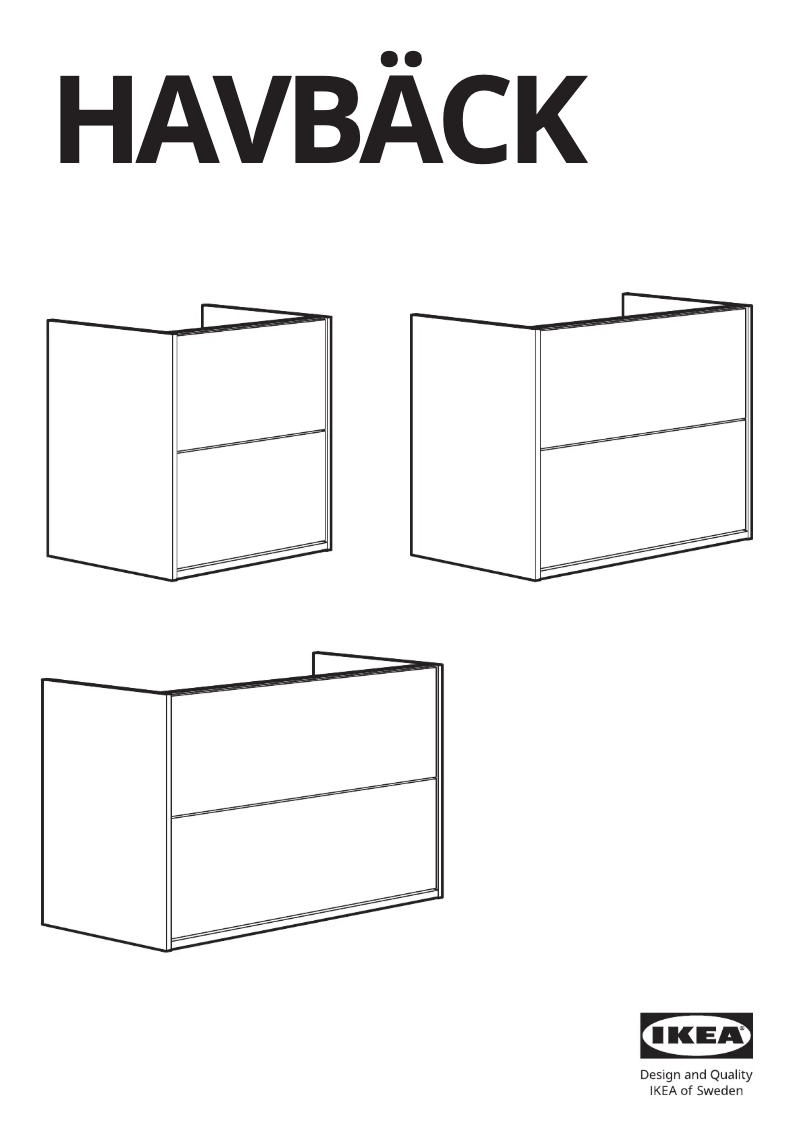 Image de la première page du manuel de l'appareil HAVBÄCK 905.352.05