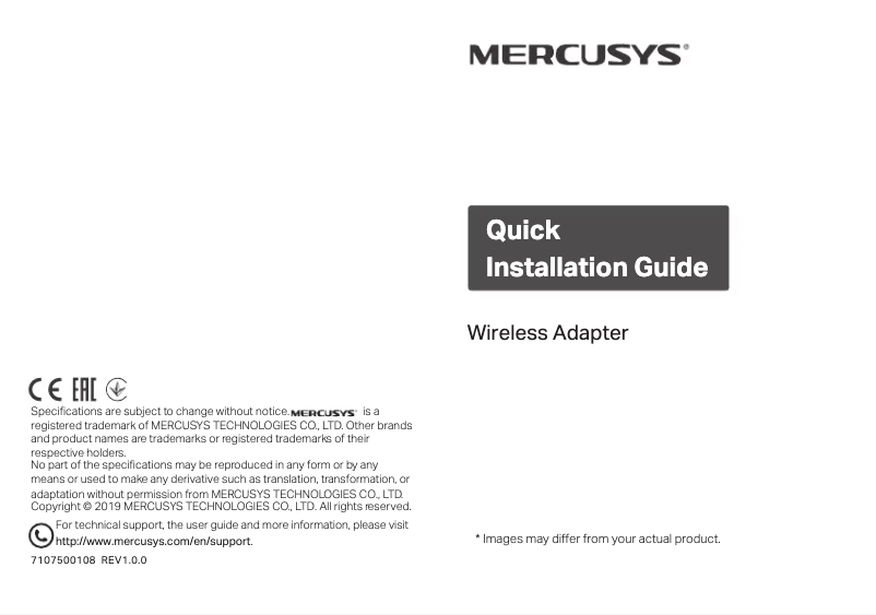 Page 1 de la notice Guide d'installation Mercusys MU6H