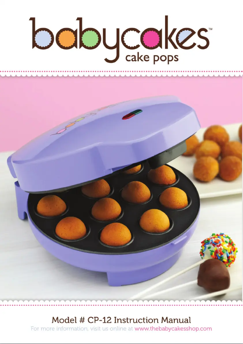 Page 1 de la notice Manuel utilisateur Baby Cakes CP-12