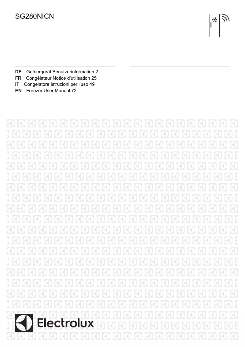 Page n°1 - Manuel utilisateur Electrolux SG280NICN