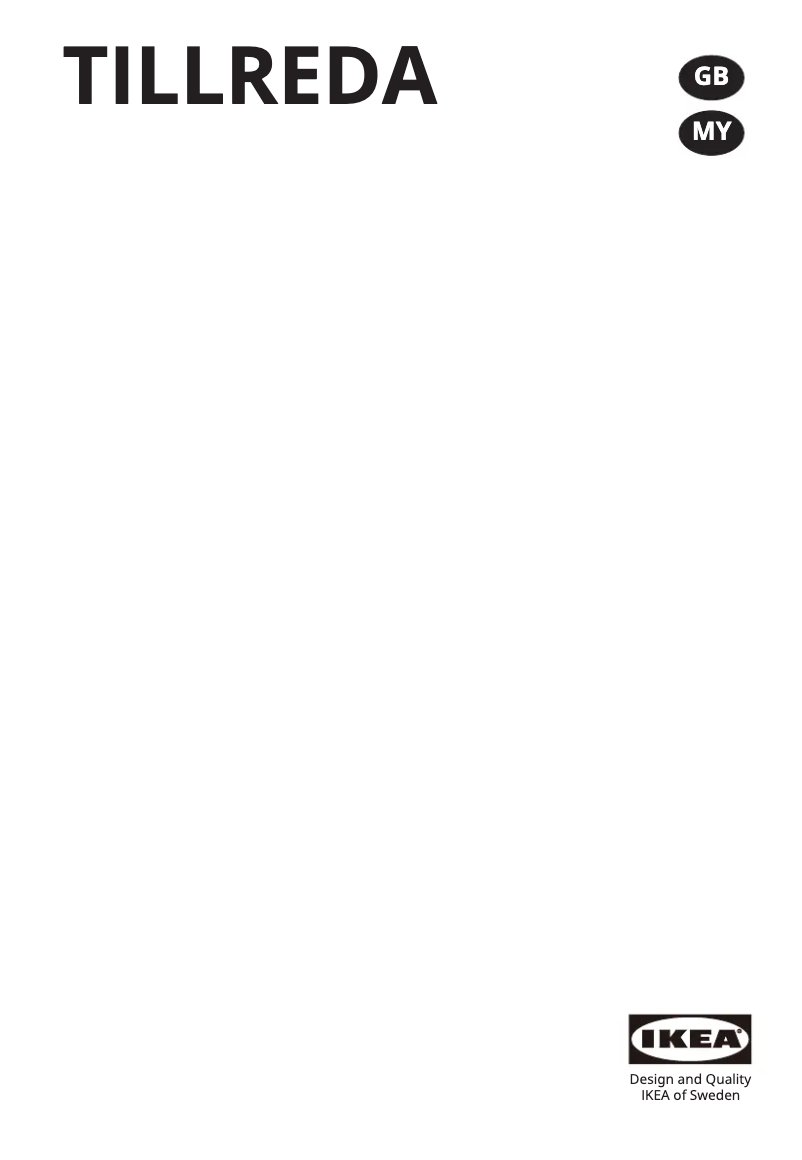 Page 1 de la notice Manuel utilisateur Ikea TILLREDA 004.971.80