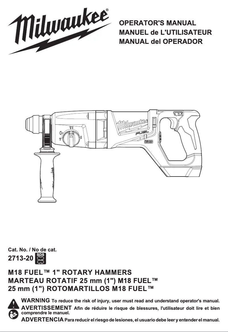 Image de la première page du manuel de l'appareil M18 Fuel 2713-22