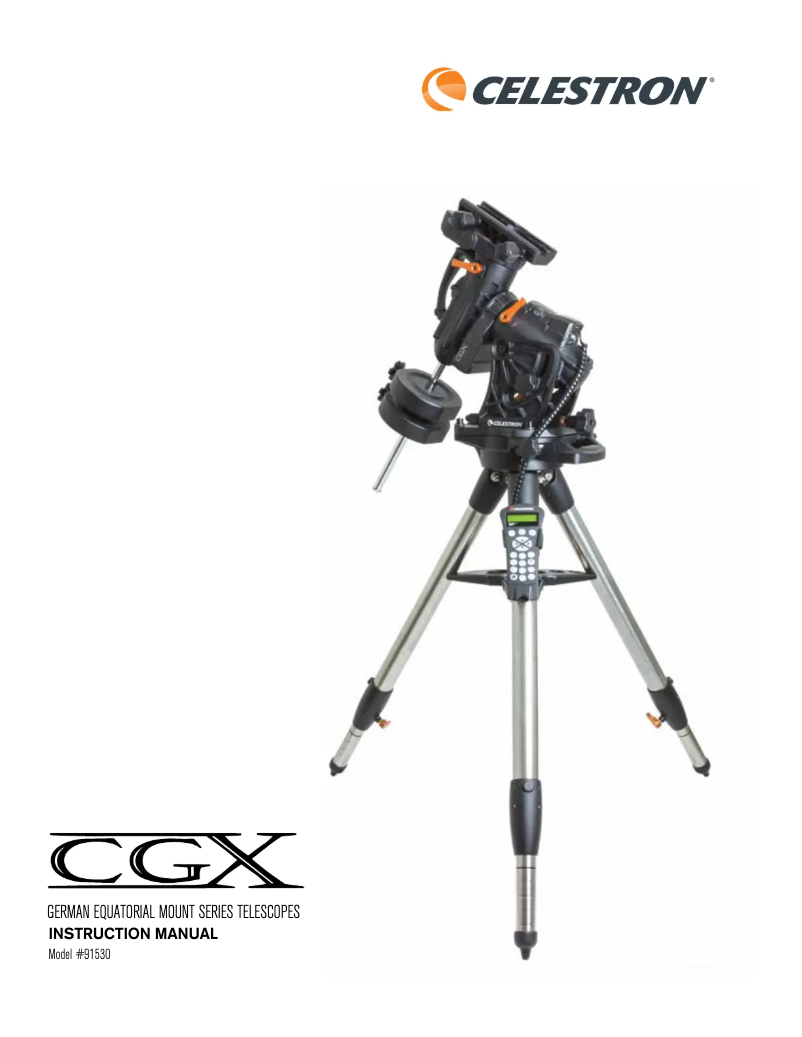 Página 1 del manual Manual de usuario Celestron CGX Equatorial