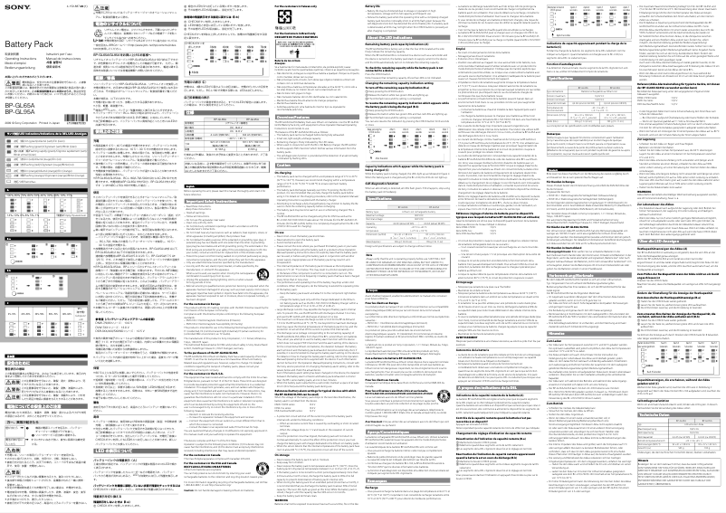 Image de la première page du manuel de l'appareil BP-GL95A