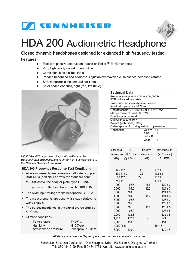 Página 1 del manual Manual de instrucciones Sennheiser HDA 200