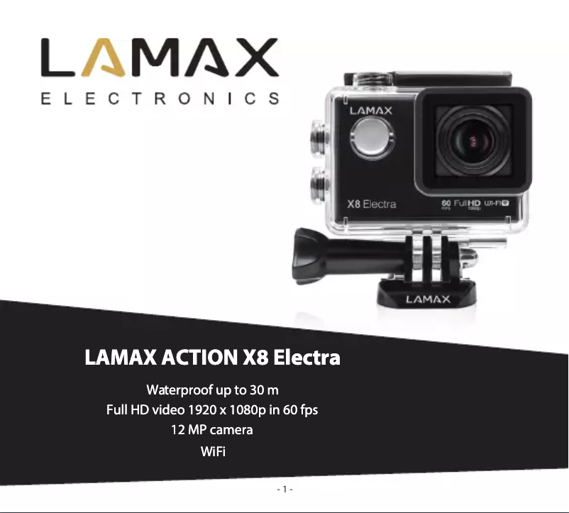 Page 1 de la notice Manuel utilisateur Lamax X8