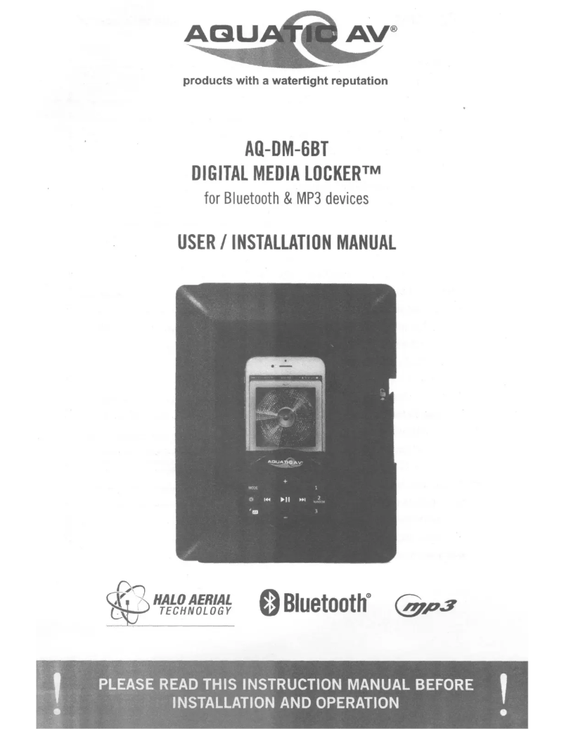 Image de la première page du manuel de l'appareil AQ-DM-6BT-G
