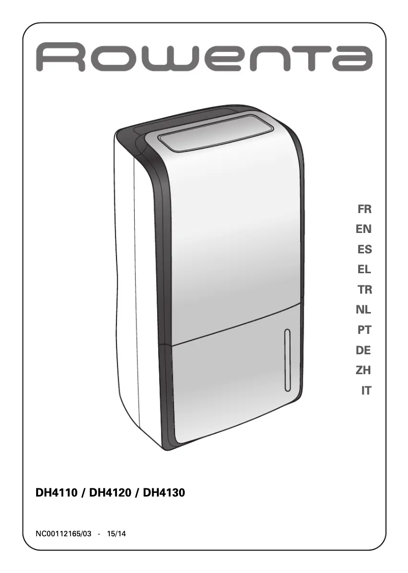 Image de la première page du manuel de l'appareil Intense Dry Control DH4110