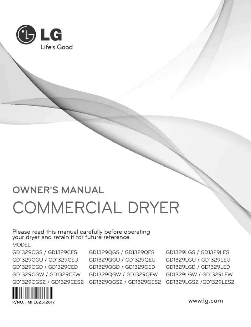 Image de la première page du manuel de l'appareil GD1329QEW
