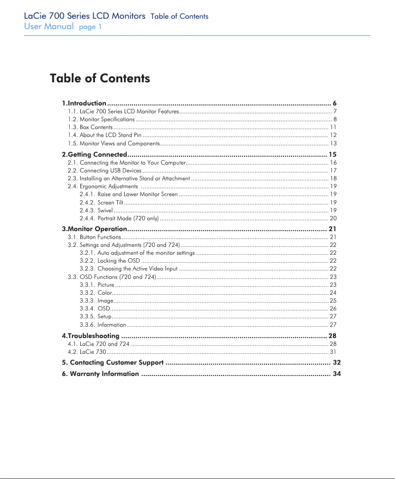 Page n°1 - Manuel utilisateur LaCie 720