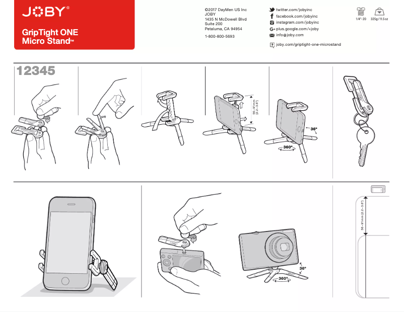 Image de la première page du manuel de l'appareil GripTight One Micro Stand