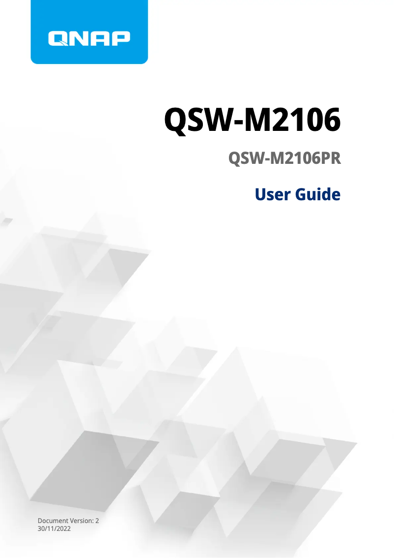 Page n°1 - Manuel utilisateur QNAP QSW-M2100R