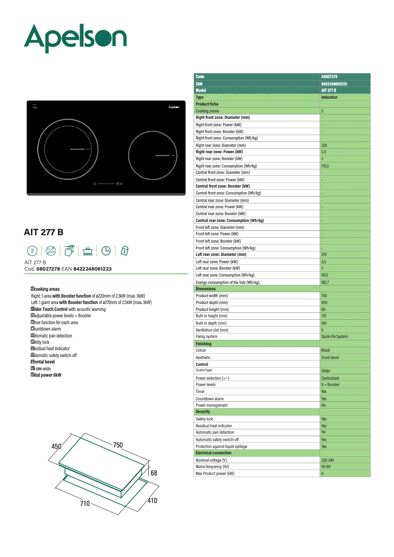 Image de la première page du manuel de l'appareil AIT 277 B