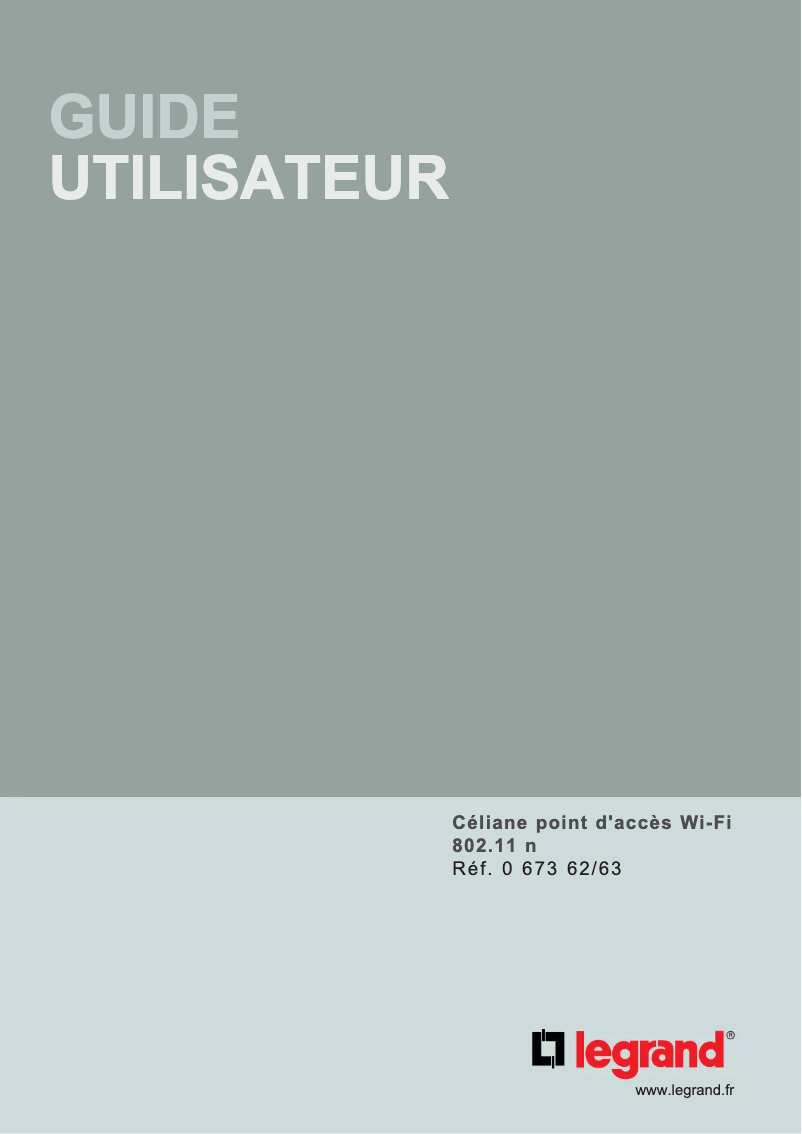 Página 1 del manual Manual de usuario Legrand 067362