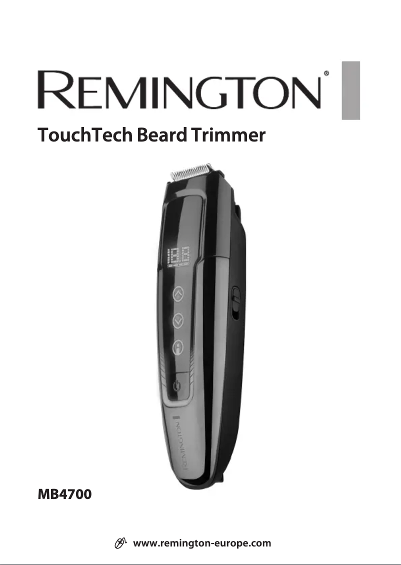 Page n°1 - Manuel utilisateur Remington TouchTech MB4700