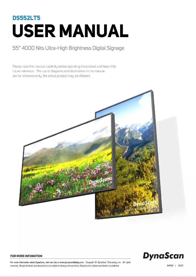 Image de la première page du manuel de l'appareil DS552LT5