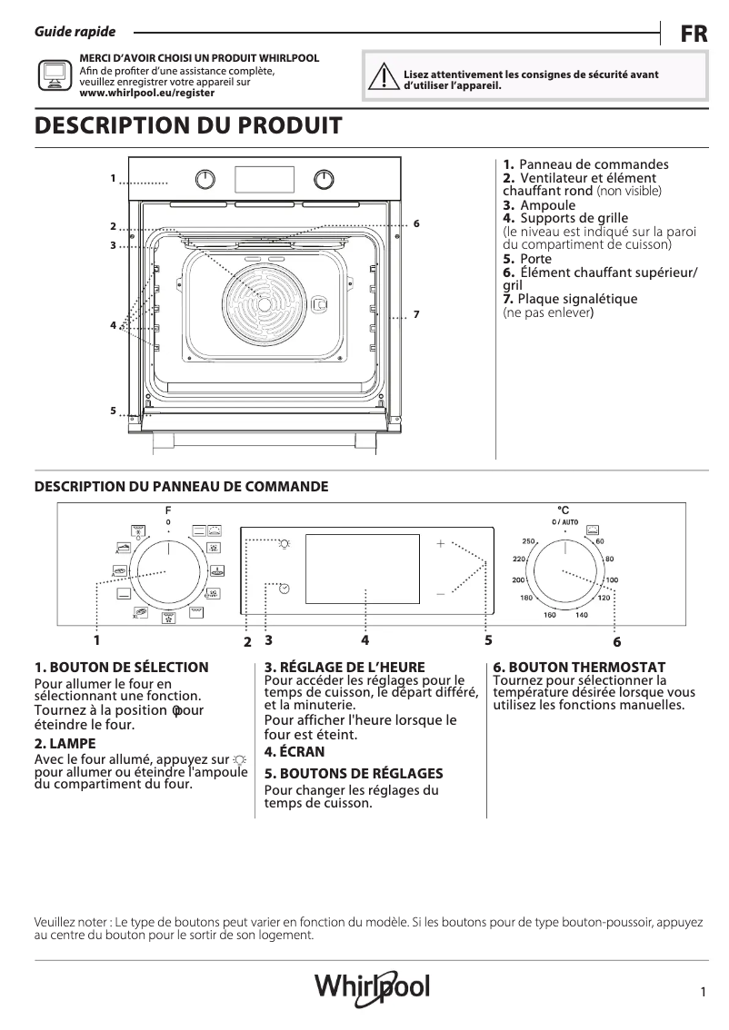 Página 1 del manual Manual de usuario Whirlpool OMR58CU1B