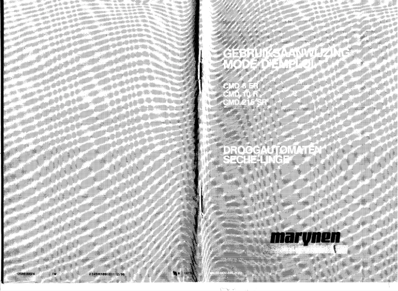 Page n°1 - Manuel utilisateur Marijnen CMD 215 SR