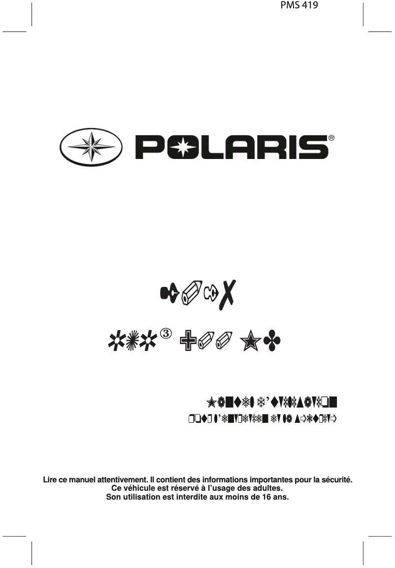 Page n°1 - Manuel utilisateur Polaris RZR 900 (2017)