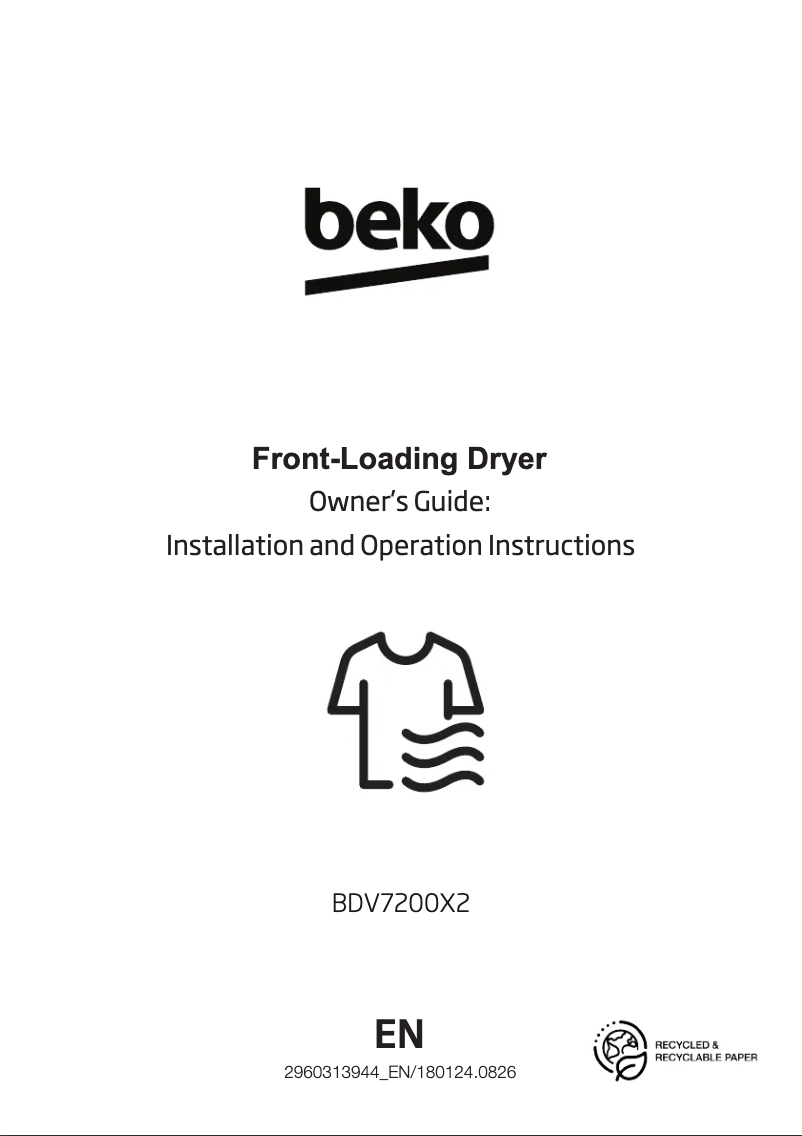 Image de la première page du manuel de l'appareil BDV7200X2