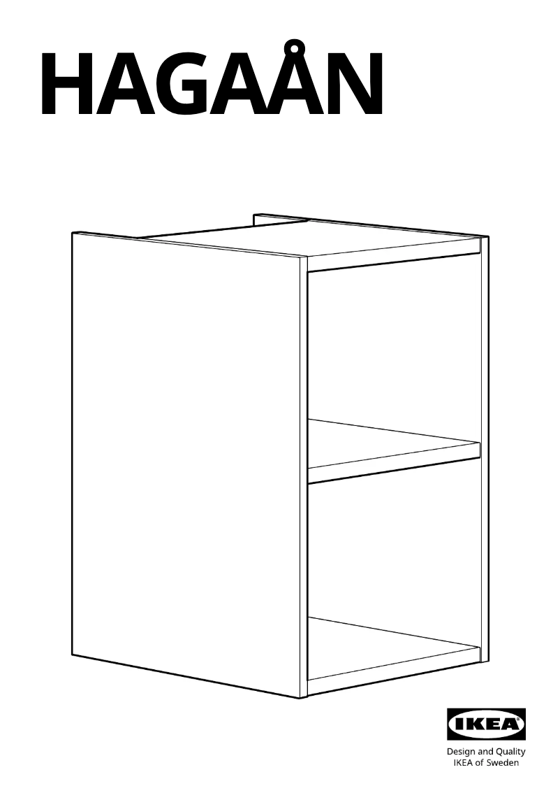 Imagen de la primera página del manual del dispositivo HAGAÅN 605.355.13